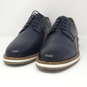 Thomas & Vine Glover Black Leather Plain Toe Derby  9.5M